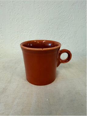 Vintage Fiesta HLC Fiestaware Paprika O-Ring Handle Coffee Cup Mug Made In USA